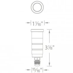 Slim Round 1 Inch In Ground Indicator Light