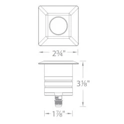 Square 2 Inch In Ground Light
