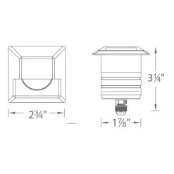 LED 12V 2 Inch In Ground Square Step And Wall Light