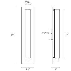 Tubo DT Slim Panel LED Vanity Sconce
