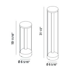 Stripe Outdoor Bollard 120V
