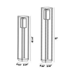 Outdoor Clear Lantern Bollard