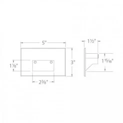 12V Horizontal Scoop Outdoor Wall / Step Light Amber CCT