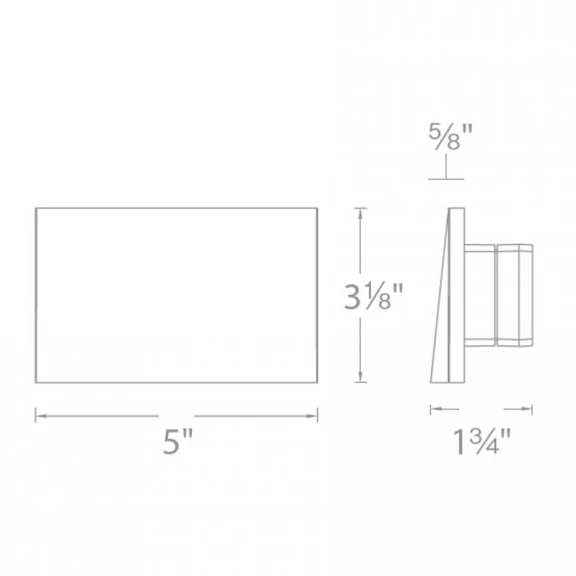 12V Horizontal Landscape Step / Wall Light Amber CCT