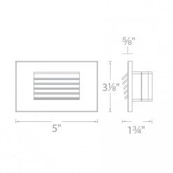 12V Louver Horizontal Landscape Step / Wall Light Amber CCT