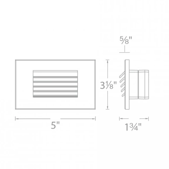 12V Louver Horizontal Landscape Step / Wall Light Amber CCT