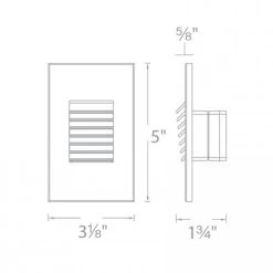 12V Louvered Vertical Landscape Step / Wall Light Amber CCT