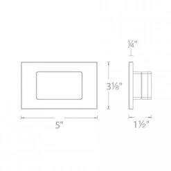 12V Frame Horizontal Landscape Step / Wall Light Amber CCT