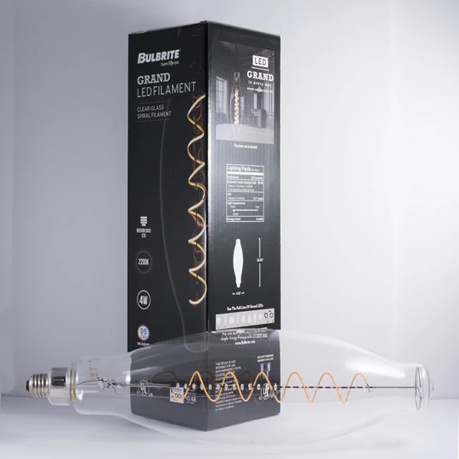 Nostalgic Med Base 4W 120V X-Large Olive Shape Filament