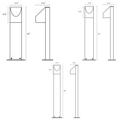 Shear Outdoor Bollard Light