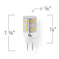 JCD G8 Bi-Pin Base 2.5W 120V 2700K 90CRI 2-Pack
