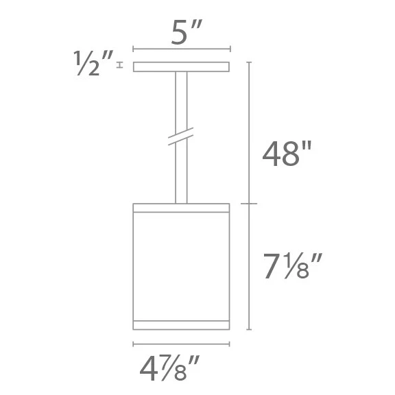 Tube Architectural Wide Flood Color Changing Pendant