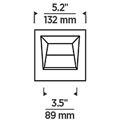 E4 Pro 4IN Square Flanged Wall Wash Trim