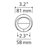 Element 3 Inch Round Flangeless Wall Wash Trim