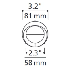 Element 3 Inch Round Flangeless Wall Wash Trim