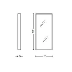 Glam 34 X 86 Floor Mirror