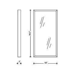 Glam 48 X 86 Floor Mirror