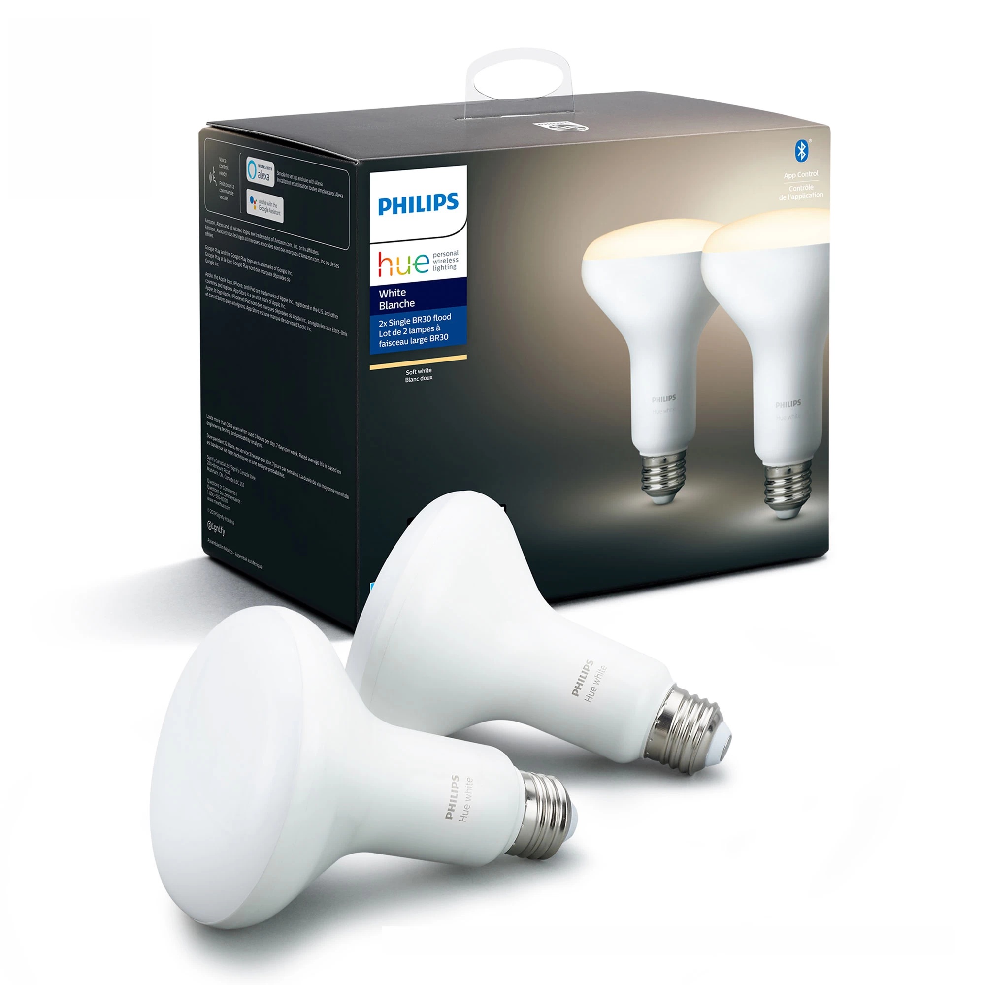Philips Hue Hue BR30 White Smart Bulb - Image 2