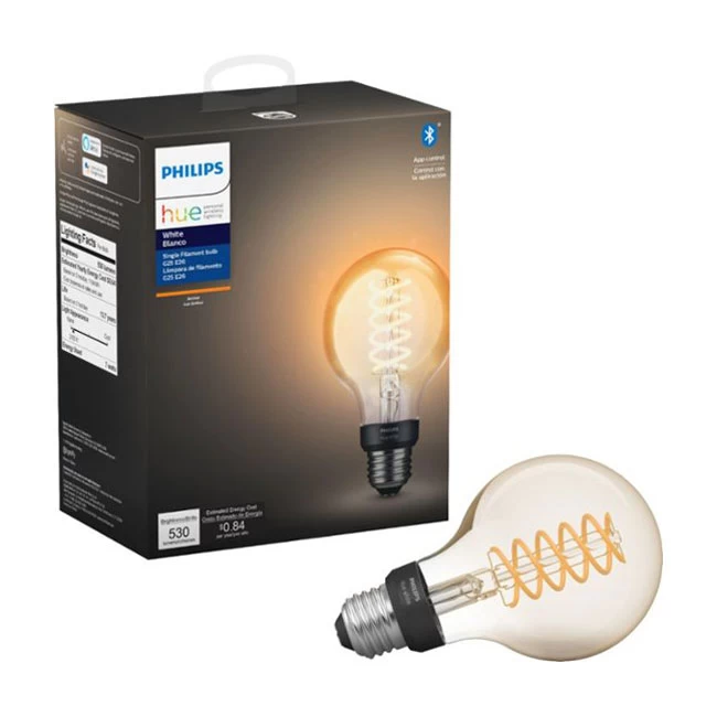 Philips Hue Hue G25 White Filament Smart Bulb - Image 6