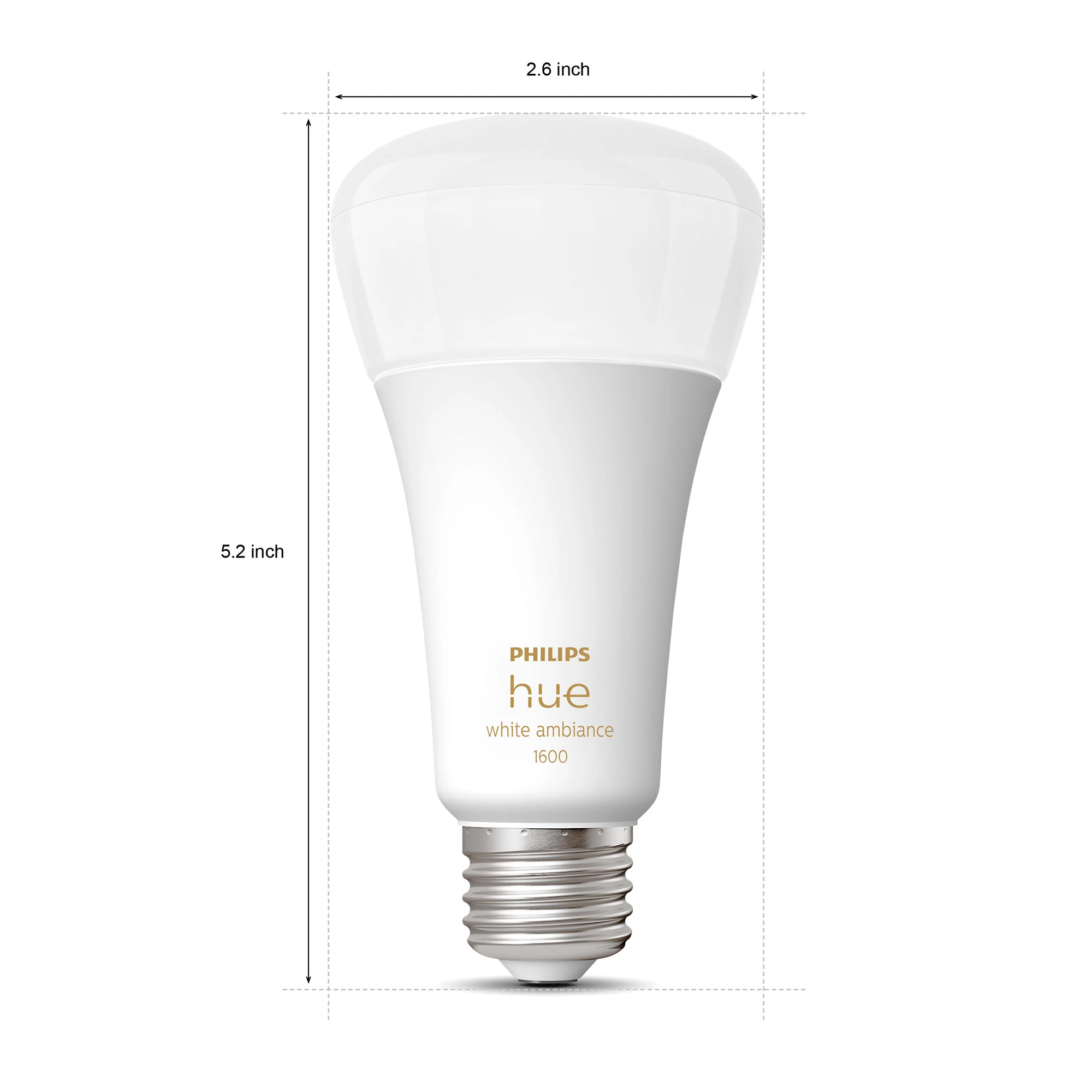Philips Hue Hue A21 White Ambiance Smart Bulb
