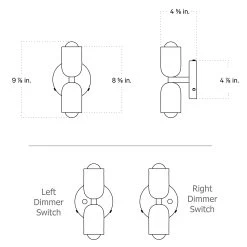 Glass Up Down Wall Sconce