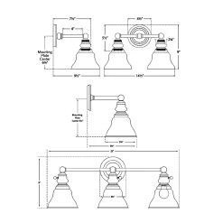 Boston Glass Functional Bathroom Vanity Light