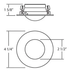3.25IN Round Shower Dome Trim