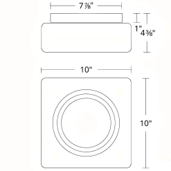 Cuboid Outdoor Wall / Ceiling Light