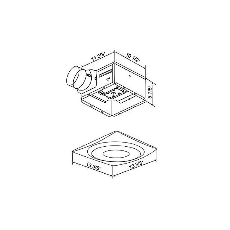 AP Slim Fit Exhaust Fan With Light And Humidity Sensor - Image 2