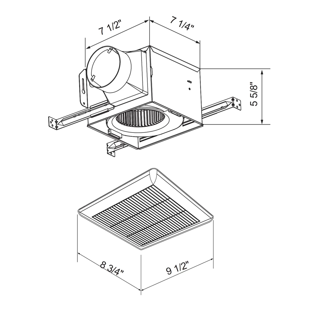 CP100-S Slim Fit Exhaust Fan - Image 2