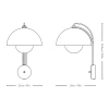 Flowerpot VP8 Plug-In Wall Sconce