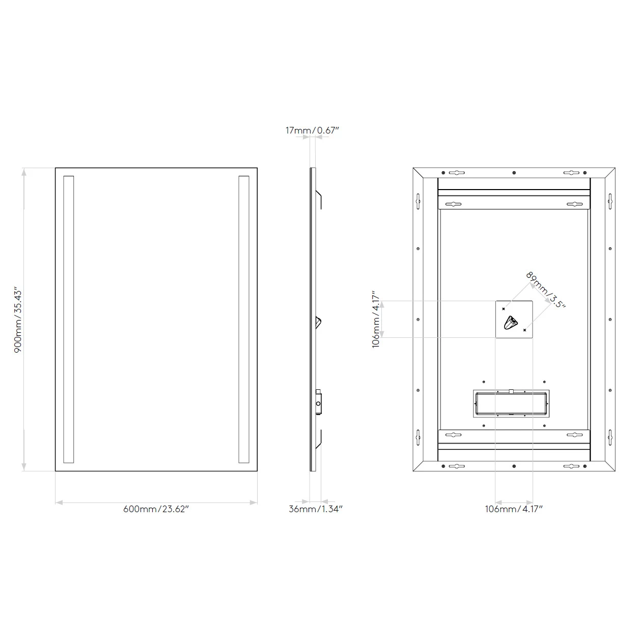 Avlon Dual Illuminated Mirror