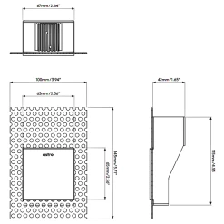 Borgo 90 Square Trimless Recessed Wall / Step Light