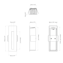 Borgo 55 Vertical Recessed Step / Marker Light