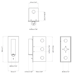 Fuse 3 Recessed Wall Sconce With Micro Switch
