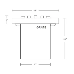 Biscayne Outdoor Well Light With Grate 12V