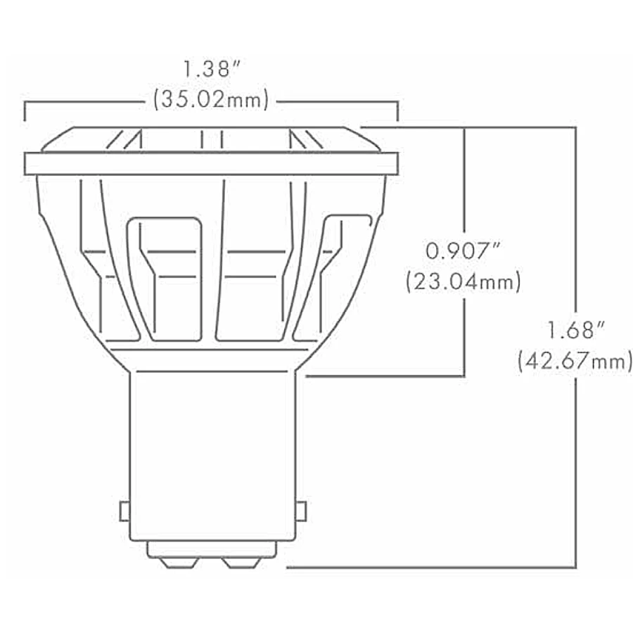 AR11 Double Contact Bayonet 2W 30Deg 2700K 20-PACK