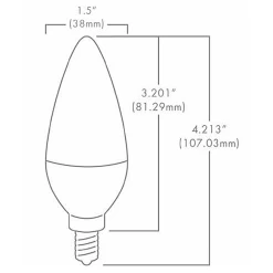 Blaze E12 Candelabra Base Flame Effect 120V LED 10-PACK