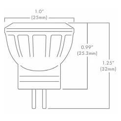 MR8 G4 Base 2W 12V 30Deg 2700K 85CRI 20-PACK