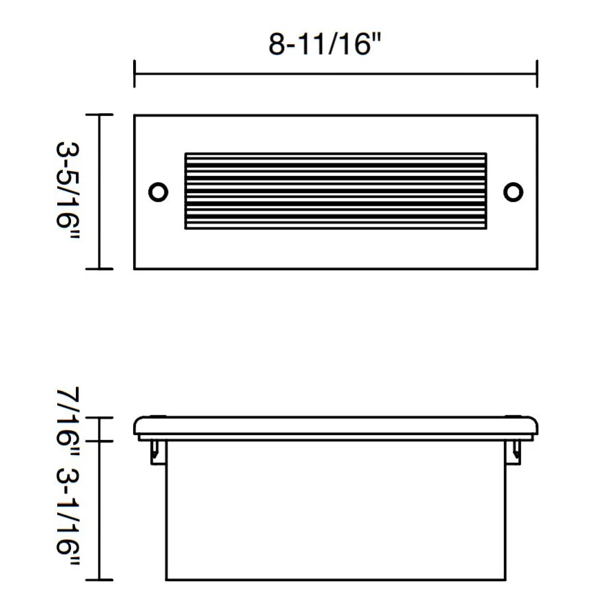 Horizontal Louver Step Light