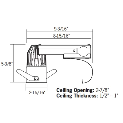 R2RM 2IN IC StopAire Remodel Wall Wash Housing