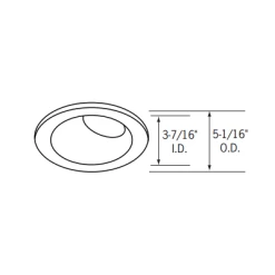 CTR1614CL 4 Inch Angled Wall Wash Shower Trim