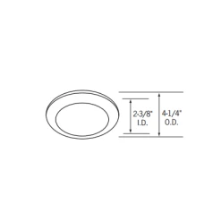 CTR313 3 Inch Convex Drop Glass Shower Trim