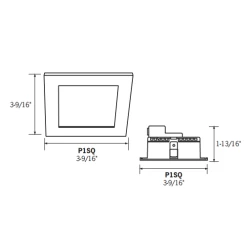 P1SQ 1W Square LED Marker Light