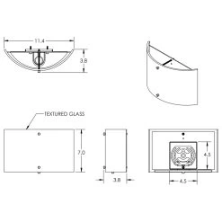 Textured Glass Round Wall Sconce