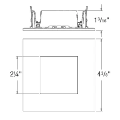 ECO 3IN Square Fixed Wall Wash Trim