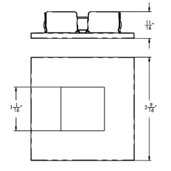 ECO 1IN Square Wet Location Trim