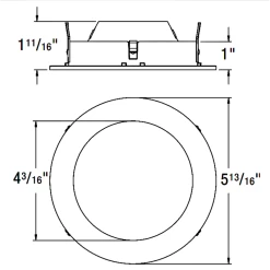ECO 5IN Round Fixed Wall Wash Trim