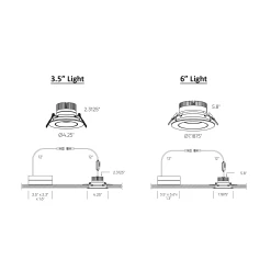 Revolve Color Select Regressed Gimbal Downlight