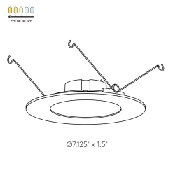 6IN Retrofit Color Select Recessed Panel Light
